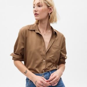 Gap Satin ButtonUp Shirt SZ Small